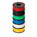 ABS PLUS Premium 1.75 Filament 1000g,6-Pack,Blk,Wht,Red,Ylw,Blu,Grn (28592)