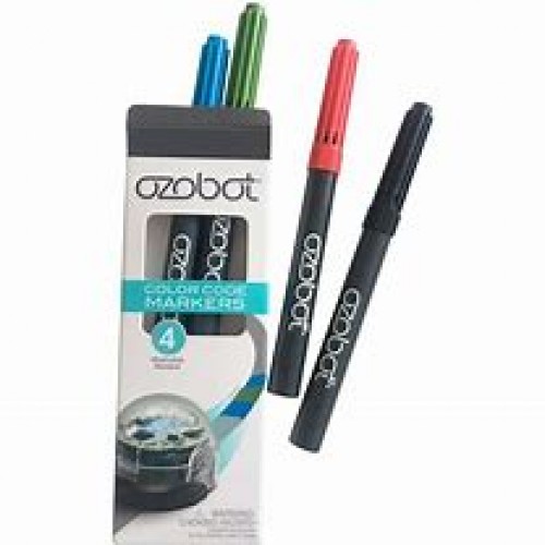 Ozobot Black Code Markers 4-Pack Black Washable