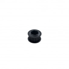 24t x 9mm Wide Double Flange Aluminum Pulley (GT2 3mm, 1/2" Hex Bore) (217-5875)